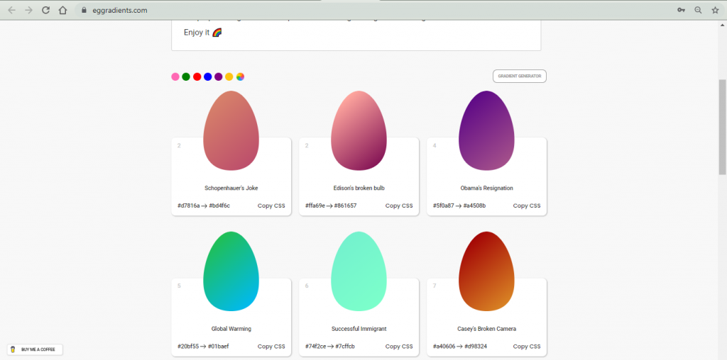 eggradients - Color Tools For Web Designers